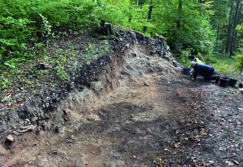 Dank der Lage im Wald und abseits größerer Ansiedlungen haben sich die bronzezeitlichen Befestigungsreste auf dem Buigen bei Herbrechtingen in beeindruckender Höhe erhalten.