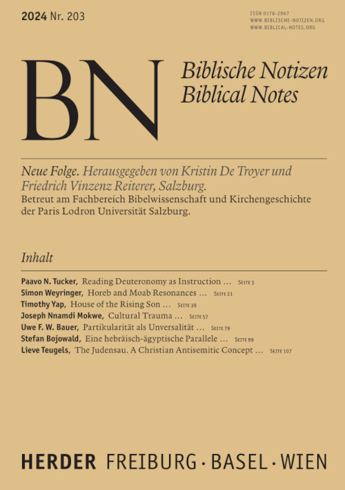 Biblische Notizen 203/2024