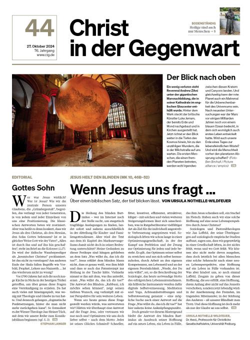 CHRIST IN DER GEGENWART 76. Jahrgang (2024) Nr. 44/2024