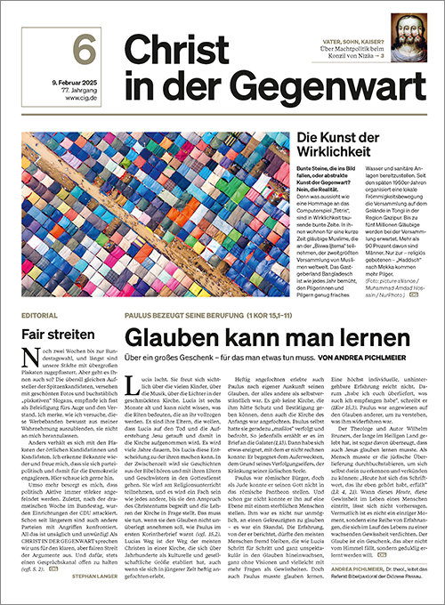 Titelblatt von Ausgabe 6/2025 Christ in der Gegenwart