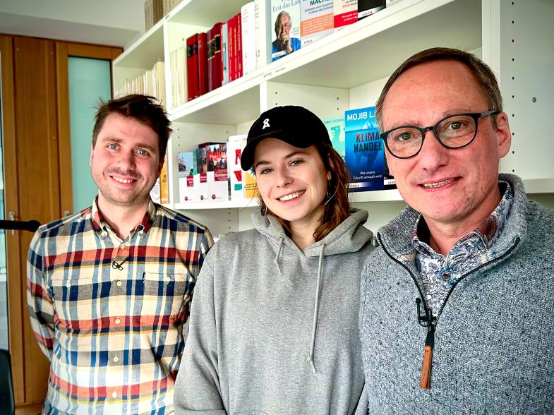 Moritz Findeisen, Luisa Neubauer, Achim Budde (Foto: Lotta Sahlstedt)