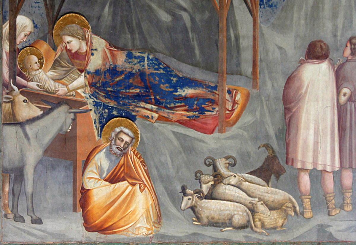 Giotto di Bondone (1267–1337): Geburt Christi, Capella dei Scrovegni, Padua