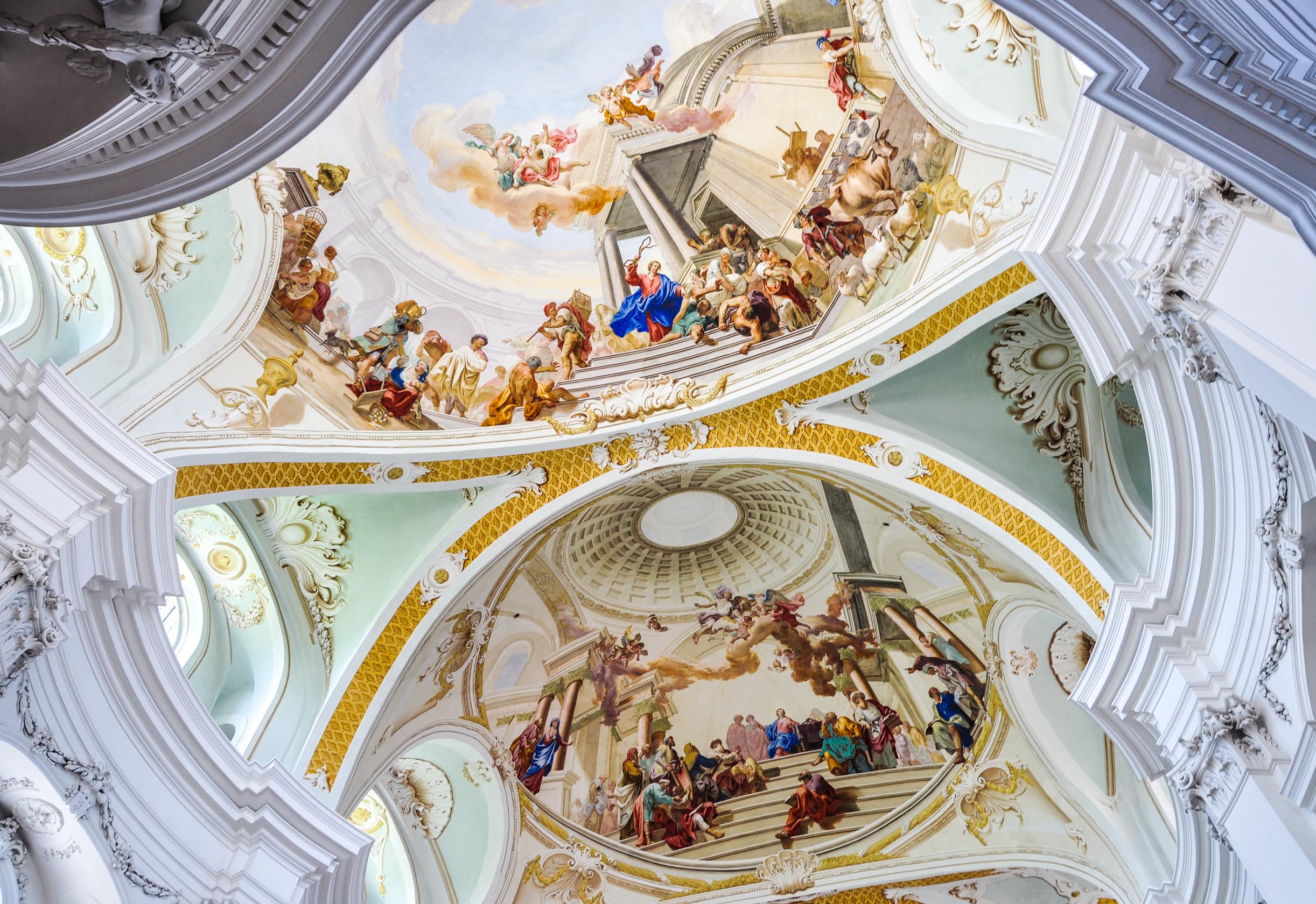 Deckengestaltung der Klosterkirche Neresheim