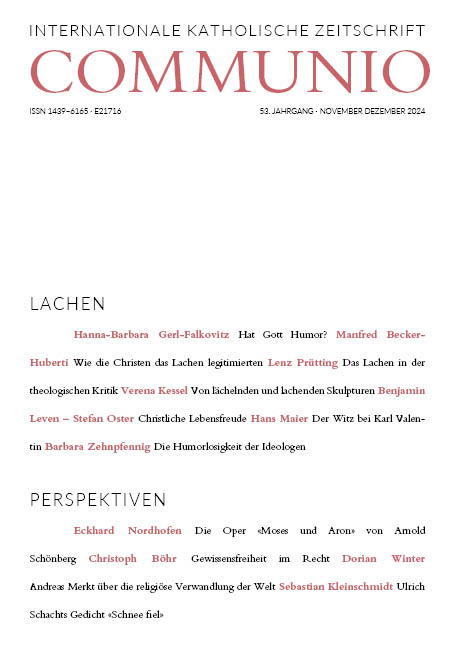 Communio. Internationale katholische Zeitschrift 6/2024