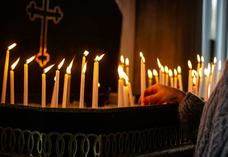 Kerzen in orthodoxer Kirche