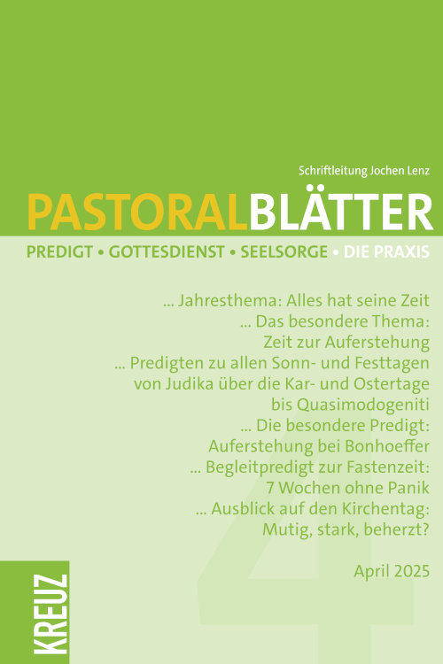 Titelseite Pastoralblätter 4/25