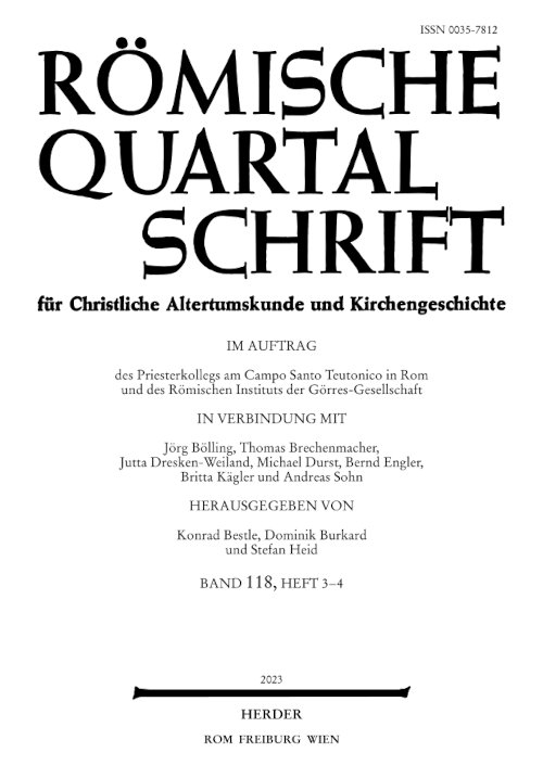 Titelseite von Römische Quartalschrift 3-4/118