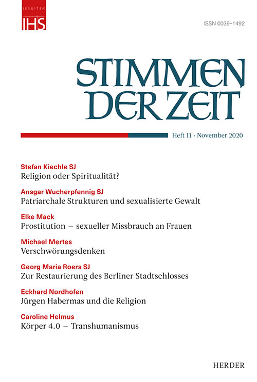 Titelseite Stimmen der Zeit. Die Zeitschrift für christliche Kultur 145 (2020) Heft 11