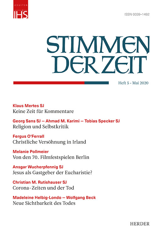 Titelseite Stimmen der Zeit. Die Zeitschrift für christliche Kultur 145 (2020) Heft 5