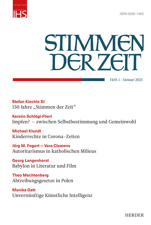 Titelseite Stimmen der Zeit. Die Zeitschrift für christliche Kultur 146 (2021) Heft 1