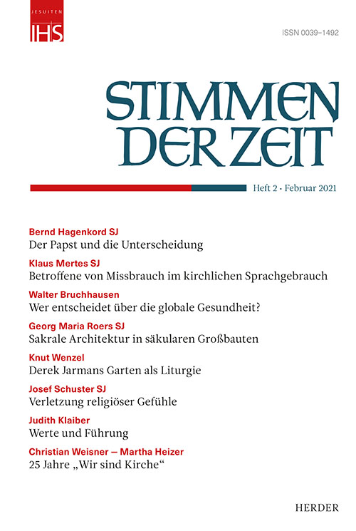 Titelseite Stimmen der Zeit. Die Zeitschrift für christliche Kultur 146 (2021) Heft 2