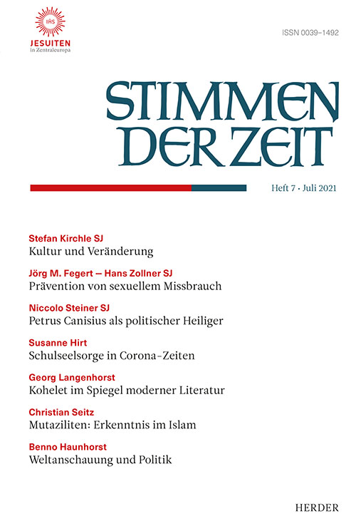 Titelseite Stimmen der Zeit. Die Zeitschrift für christliche Kultur 146 (2021) Heft 7