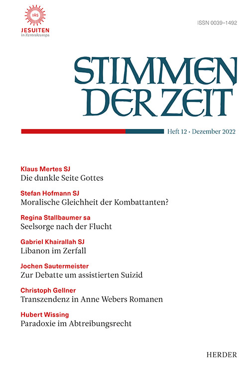 Titelseite Stimmen der Zeit. Die Zeitschrift für christliche Kultur 147 (2022) Heft 12