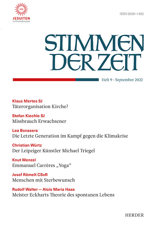 Titelseite Stimmen der Zeit. Die Zeitschrift für christliche Kultur 147 (2022) Heft 9