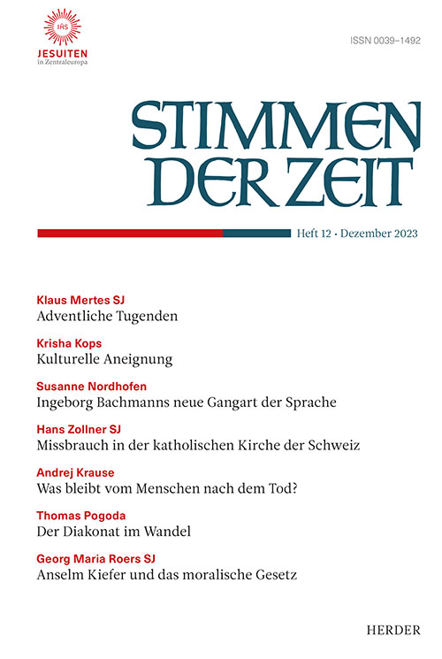 Titelseite Stimmen der Zeit. Die Zeitschrift für christliche Kultur 148 (2023) Heft 12