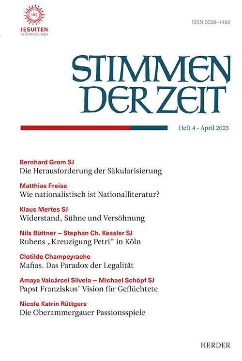 Titelseite Stimmen der Zeit. Die Zeitschrift für christliche Kultur 148 (2023) Heft 4