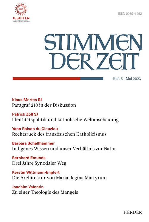 Titelseite Stimmen der Zeit. Die Zeitschrift für christliche Kultur 148 (2023) Heft 5