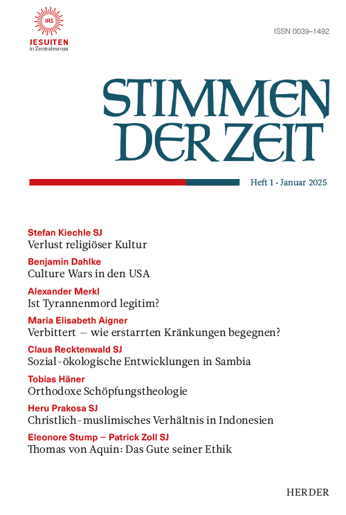 Titelseite Stimmen der Zeit. Die Zeitschrift für christliche Kultur 150 (2025) Heft 1