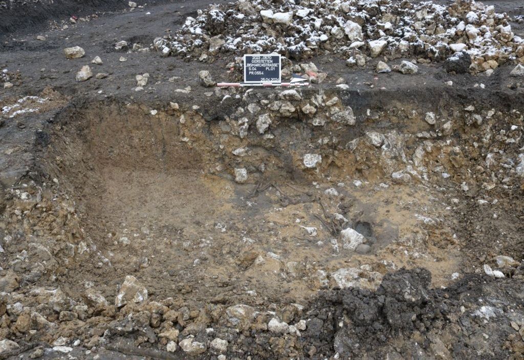 Ansicht des alamannischen Grabes von Gerstetten