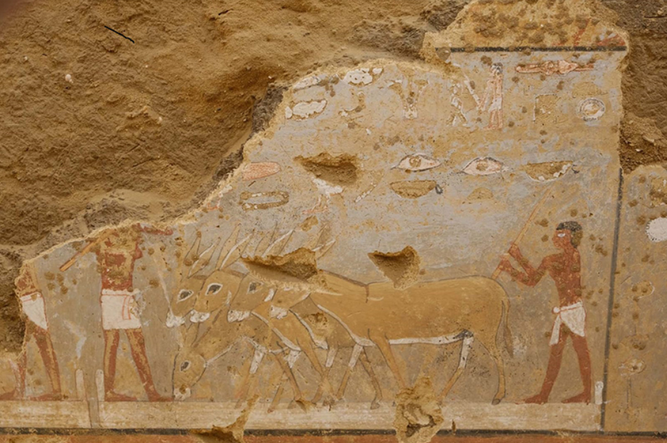 Wandmalerei in der Mastaba von Daschur