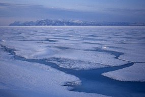 Meereseis in Nunavut, Kanada